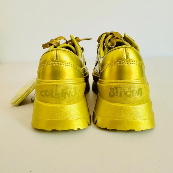 VANS X COLLINA STRADA OLD SKOOL LUG SOLE VIBRAM DX GOLD SNEAKERS UNISEX 5M/6.5W - Picture 4 of 9